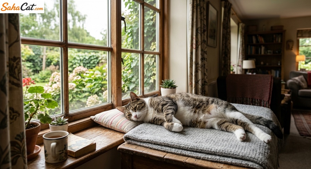 relaxing cat