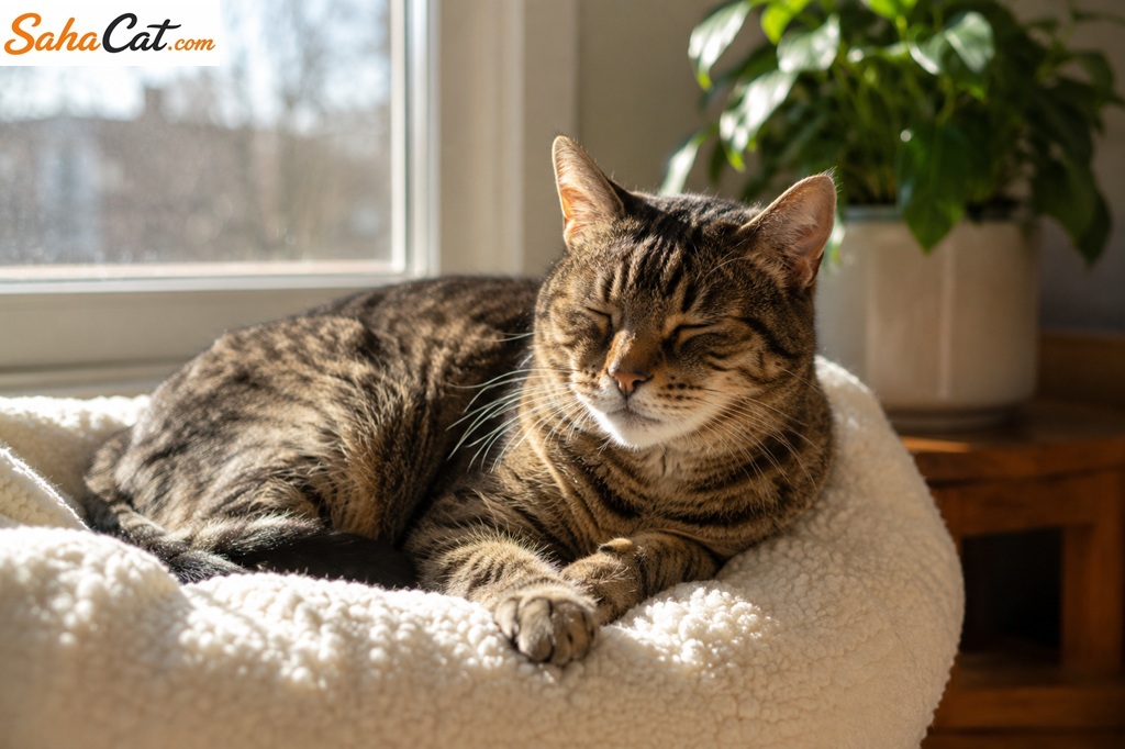 senior cat resting