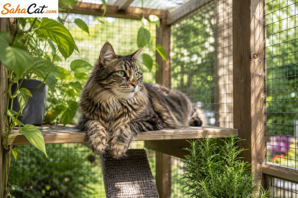 cat supervised outdoor