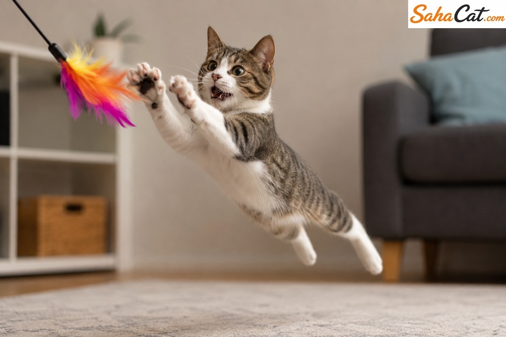 cat leaping