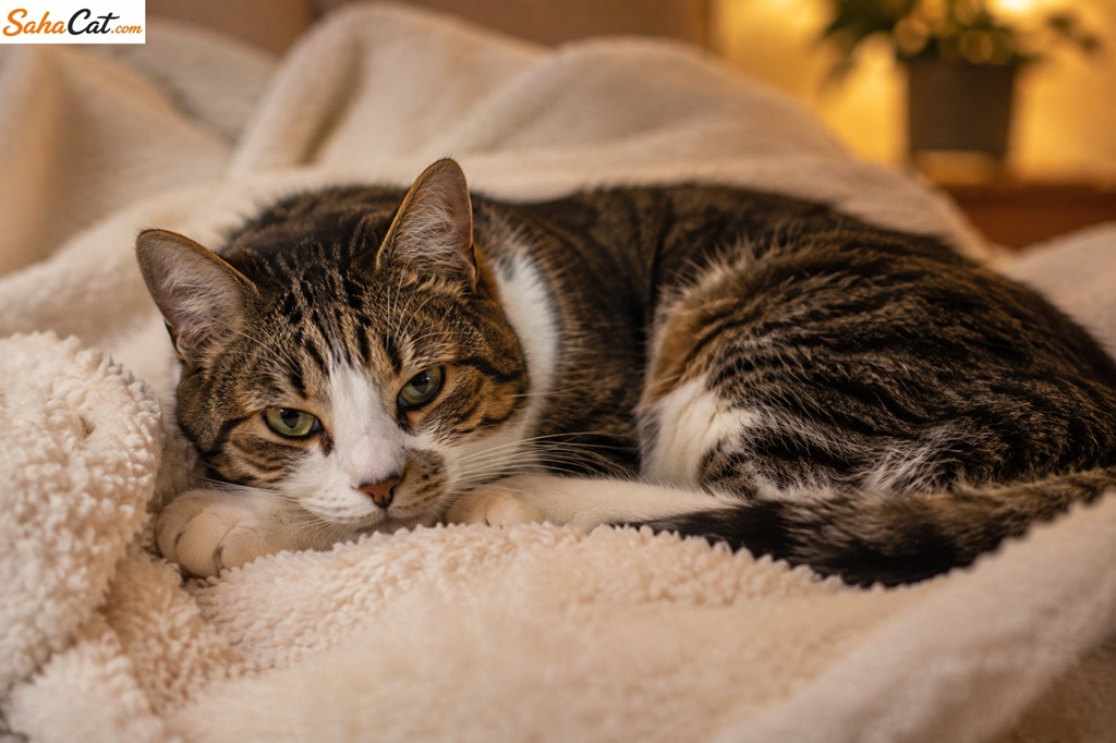 cat resting calmly